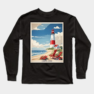 Cape Cod United States of America Tourism Vintage Poster Long Sleeve T-Shirt